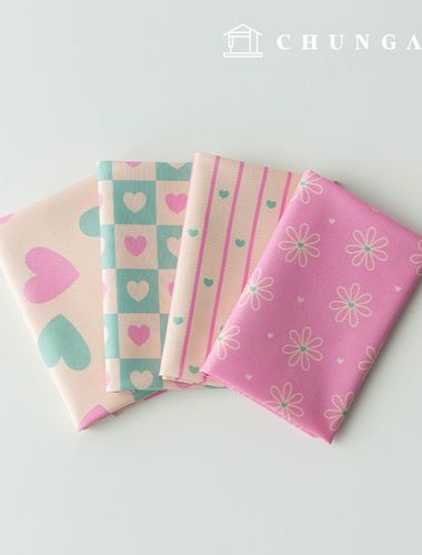 Fabric Package Heart Scrap Fabric Striped Fabric Doll Dog Clothes Making 4 Types 292