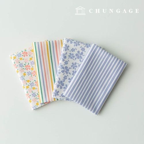 Fabric Package Flower, Fabric Scraps, Striped Fabric, Doll, Dog Clothes Making Kit (4 Types) 307