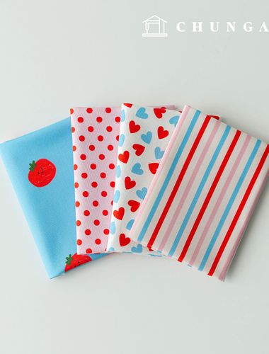 Fabric Package Tomato Scrap Fabric Polka Dot Fabric Doll Dog Clothes Making 4 Types 306