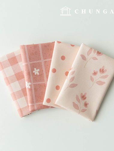 Fabric Package Flower Scrap Fabric Check Fabric Doll Dog Clothes Making 4 Types 296