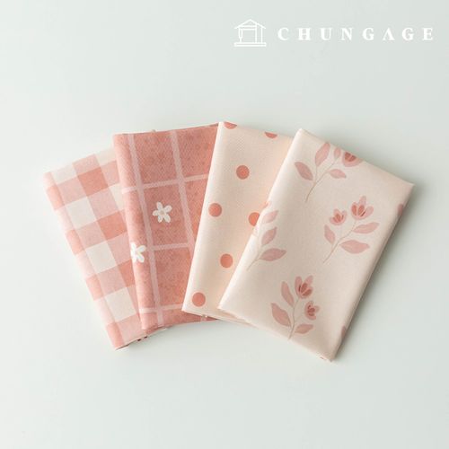 Fabric Package Flower Scrap Fabric Check Fabric Doll Dog Clothes Making 4 Types 296