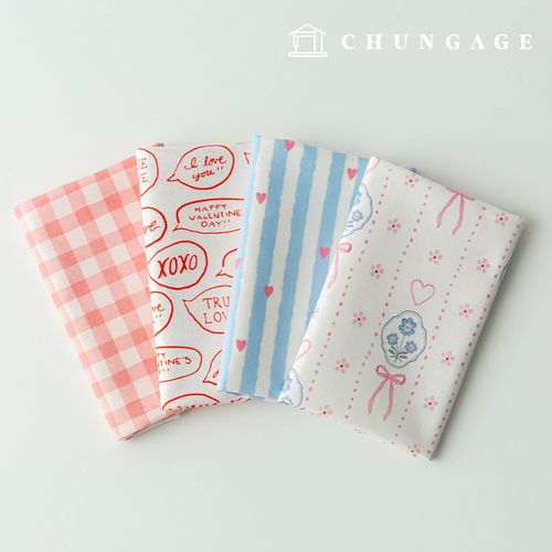 Fabric Package Flower Scrap Fabric Check Fabric Doll Dog Clothes Making Kit 4 Types 295
