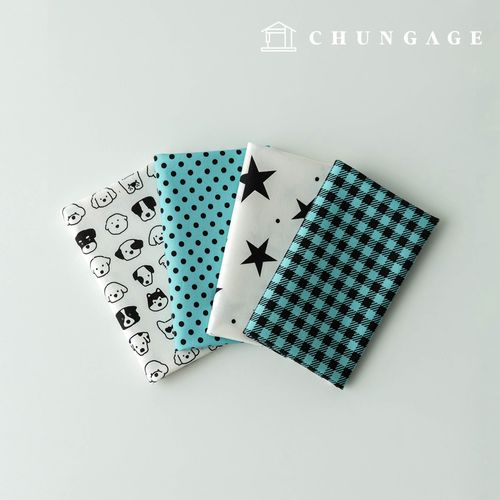 Fabric Package Puppy Scrap Fabric Polka Dot Fabric Doll Dog Clothes Making 4 Types 303