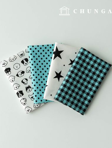 Fabric Package Puppy Scrap Fabric Polka Dot Fabric Doll Dog Clothes Making 4 Types 303
