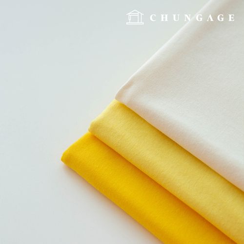 Wide Width 30 count single jersey fabric Knit Fabric All Day Yellow 3 types