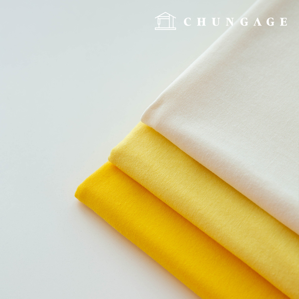 Wide Width 30 count single jersey fabric Knit Fabric All Day Yellow 3 types