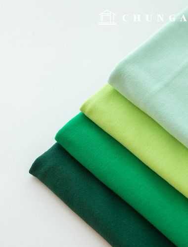 Wide Width 30 count single jersey fabric Knit Fabric All Day Green 4 types
