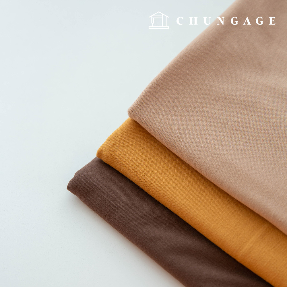 Wide Width 30 count single jersey fabric Knit Fabric All Day Brown 3 types