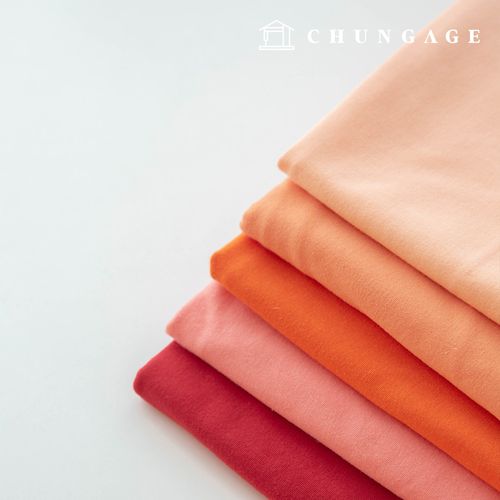 Wide Width 30 count single jersey fabric Knit Fabric All Day Red Orange 5 types