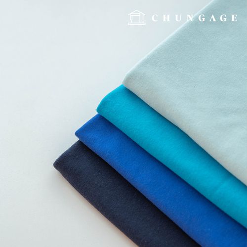 Wide Width 30 count single jersey fabric Knit Fabric All Day Blue 4 types