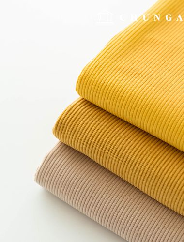 Corduroy Fabric Span Medium Corduroy 8W Wide Width Corduroy Fabric Winter Plain Goldian Yellow 3 Types
