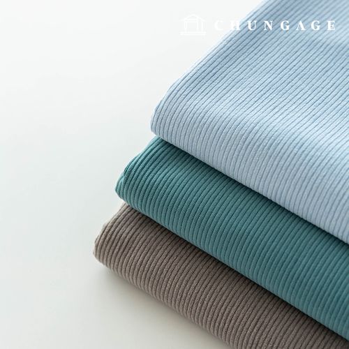 Corduroy Fabric Span Medium Corduroy 8W Wide Width Fabric Winter Plain Goldian Blue-Gray 3 Types