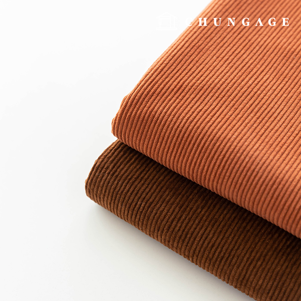 Corduroy Fabric Span Medium Corduroy 8W Wide Width Corduroy Fabric Winter Plain Goldian Brown 2 Types