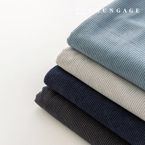 Corduroy Fabric Span Medium Corduroy 8W Wide Width Corduroy Fabric Winter Plain Goldian Gray 4 Types