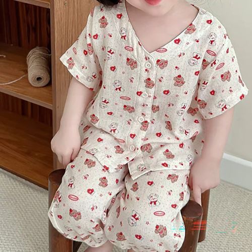 Gauze fabric pure cotton Vintage Red aesthetic