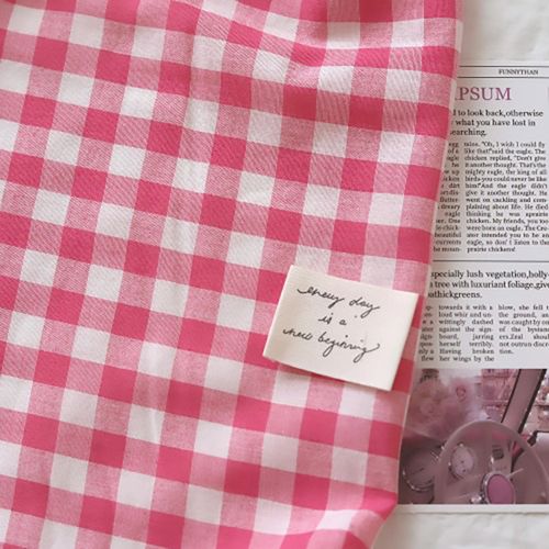 Yarn-dyed check fabric Candy Pink
