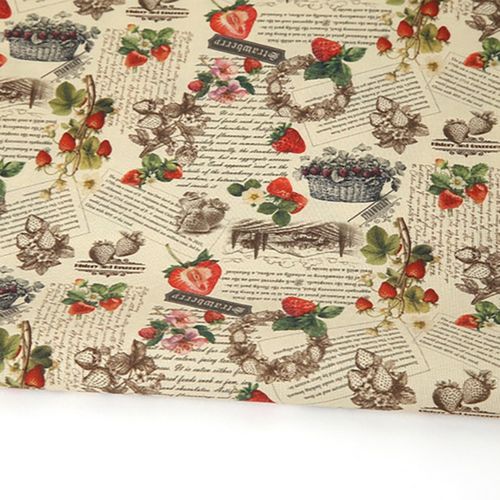 Eco-friendly antibacterial and anti-flammable fabric E-DTP cotton 20 count Strawberry Letter