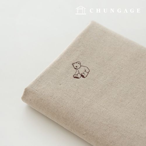 Embroidered Linen Washing Plain Linen Fabric Wide Width Teddy