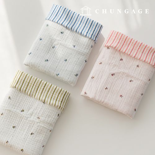Yoru quadruple gauze cotton non-fluorescent bio-washed fabric Bellian 3-piece set