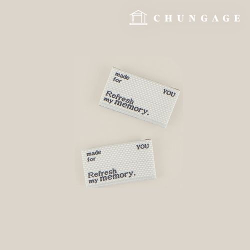 Cotton Label Double-fold Label Herringbone Woven Label Memory Ivory 2-pack 71363
