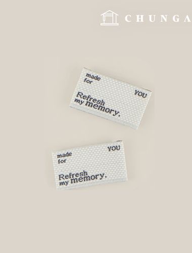 Cotton Label Double-fold Label Herringbone Woven Label Memory Ivory 2-pack 71363