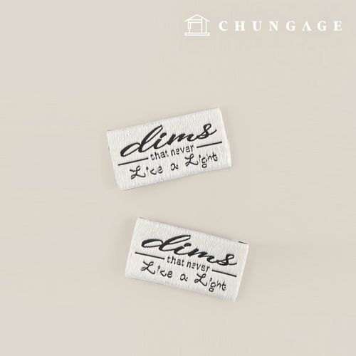 Cotton Label Double-fold Label Woven Label Soft Dims Ivory Black 2-pack 71361