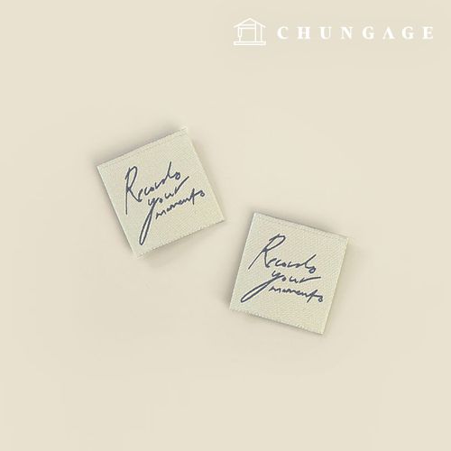 Double-folded Woven Label Your Momento Ivory 2-pack 66655