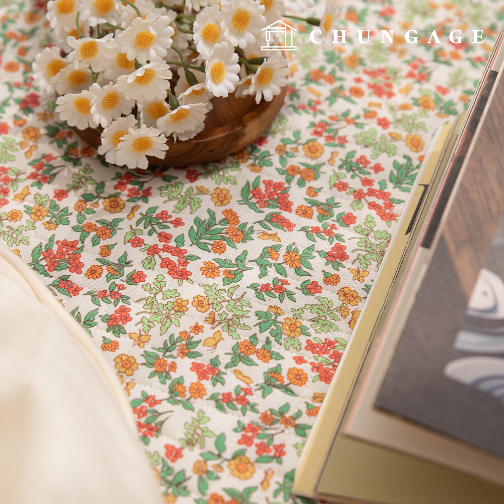 Quilted Fabric cotton floral pattern Flower Fabric 20 count Sunlit Garden