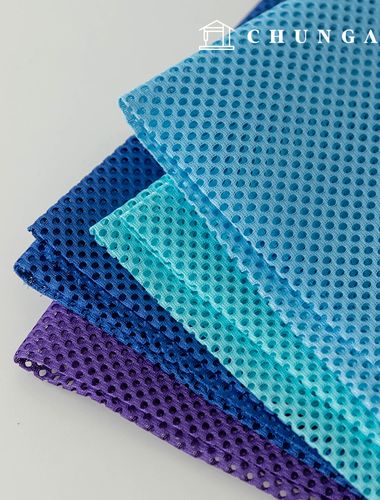 Mesh fabric Punching Mesh Fabric Summer Vest Lining Stiff Mesh fabric Mesh Blue 4 Types