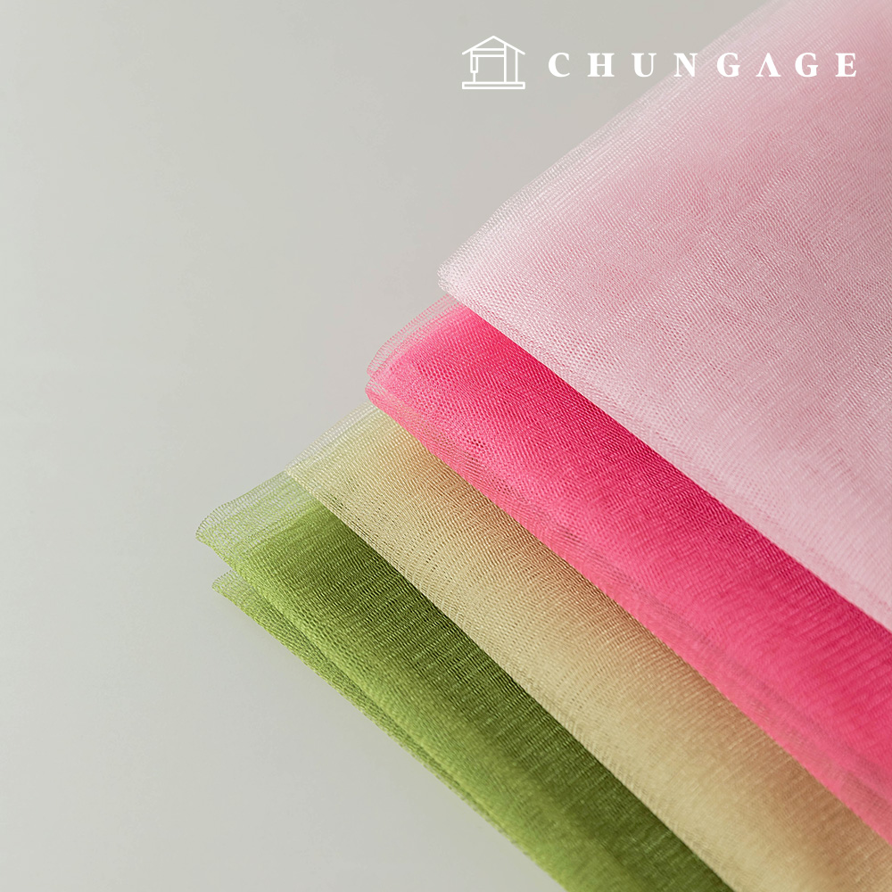 Mesh fabric Lace fabric Chiffon lining Background fabric Stage wear Wide Width Pearl Mesh Plain Veil Yellow Red 4 types