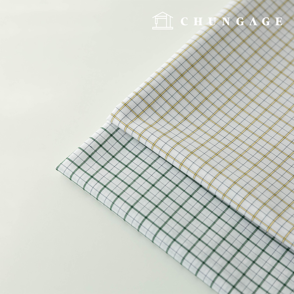 Cotton-Polyester Check Shirt Fabric Mirociel 2 Types