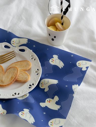 Waterproof Cloth DTP Waterproof Fabric Wide Width Halloween Party Fabric Baby Boo W152