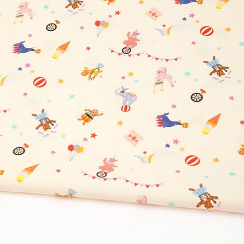 Eco-friendly antibacterial and anti-flame fabric E-DTP cotton 20 count Animal Parade