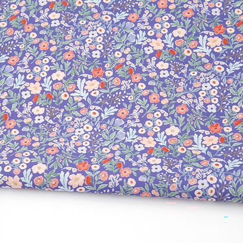 Eco-friendly antibacterial and anti-flammable fabric E-DTP cotton 20 count Violet Meadow