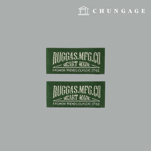 Double-fold Woven Label Lucas Classic Green 2-pack 66651