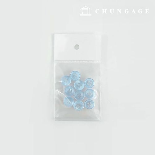 Plastic Coat Button Dress Shirt Suit Blouse Yoke Collar Button 11mm Light Blue 66294