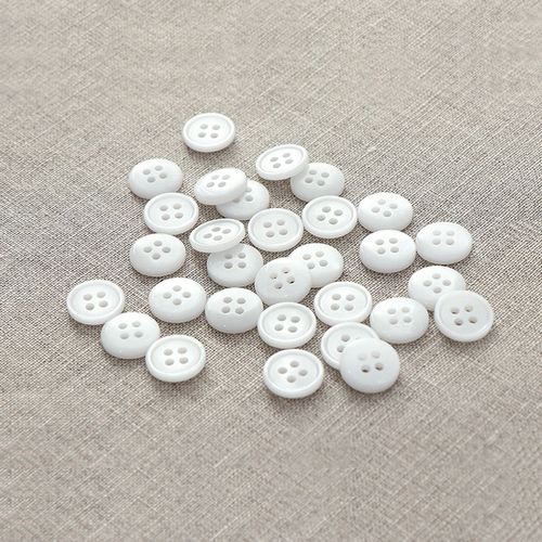 Plastic Coat Button Dress Shirt Suit Blouse Yoke Collar Button 11mm White 65151