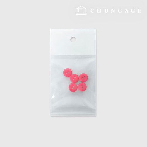 Plastic Shirt Buttons Fluorescent Buttons 10mm Light-up Neon Pink 5-Pack 63598