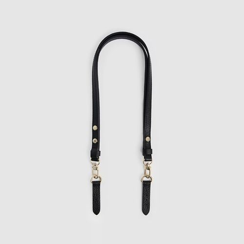 Two-way Leather Bag Strap Shoulder Bag Cross Bag Leather Strap Black 42851