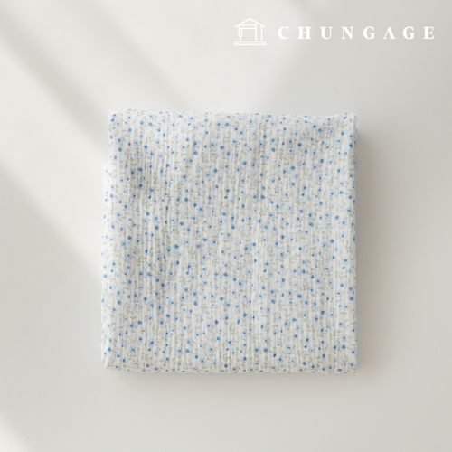 Yoru Double Gauze Cotton Non-fluorescent Bio-washed Fabric Eple Blue