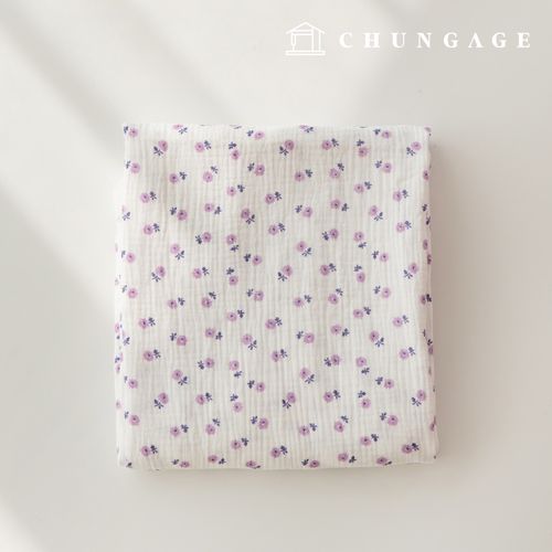 Yoru Double Gauze Cotton Non-fluorescent Bio-washed Fabric Muibien Purple