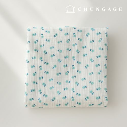 Yoru Double Gauze Cotton Non-fluorescent Bio-washed Fabric Muibien Mint