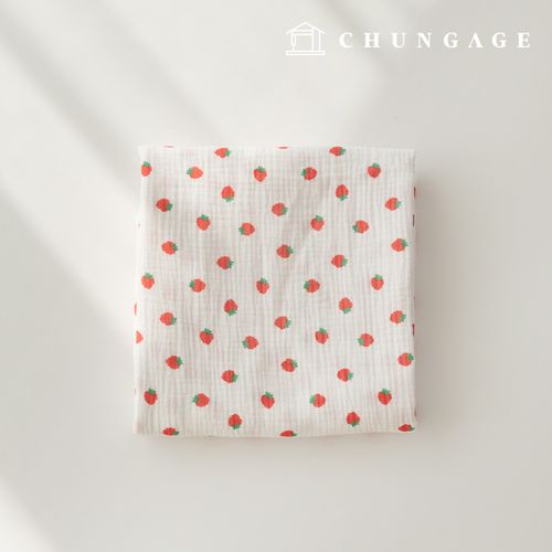 Yoru double gauze cotton non-fluorescent bio-washed fabric Redberry