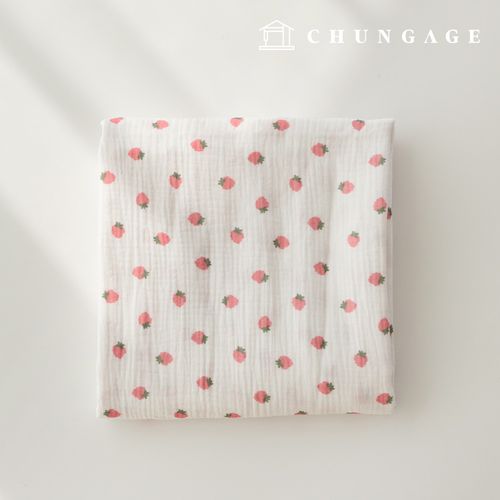 Yoru double gauze cotton non-fluorescent bio-washed fabric Pinkberry