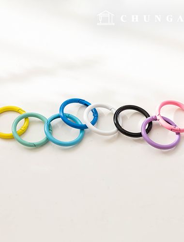 Color O-ring Open Type 24mm O-ring Key O-ring Key ring Subsidiary materials Small 5-Piece Set
