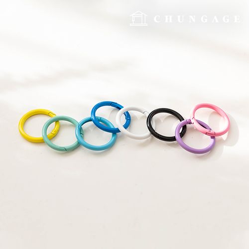 Color O-ring Open Type 24mm O-ring Key O-ring Key ring Subsidiary materials Small 5-Piece Set