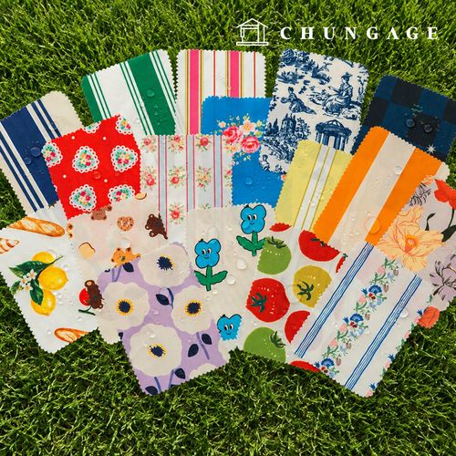 Waterproof Cloth Poly Oxford DTP 600D Wide Width Waterproof Fabric Vintage Floral Pattern Flower Stripe