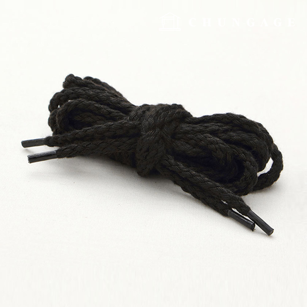Cotton string Black 2-line