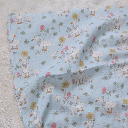 Yoru double gauze fabric Clover Duck