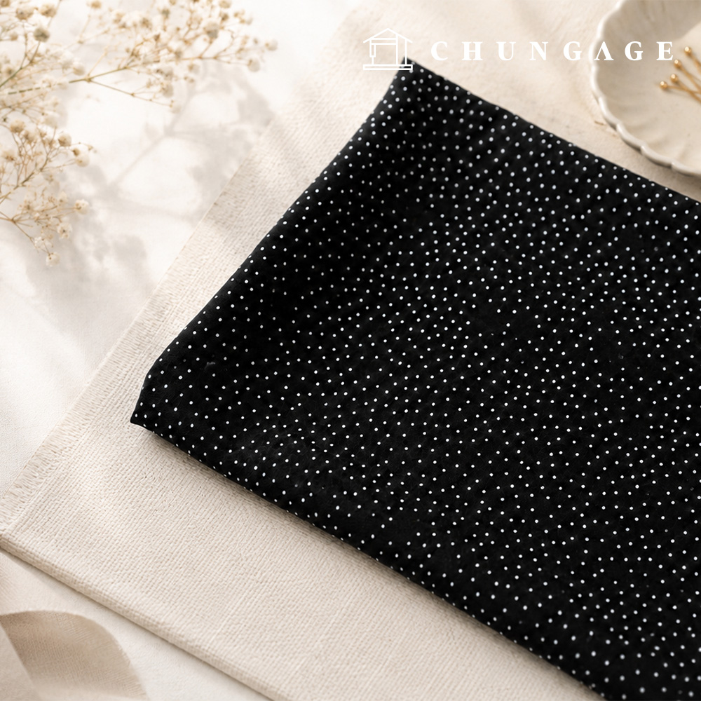 Polyester Fabric Fogny Chiffon Fabric Wide Width Marine Classic Dot Belnois